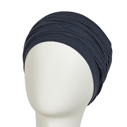 Karma turban i mørkeblå melange