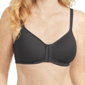 Mørkegrå Mara BH med frontlukning og lomme