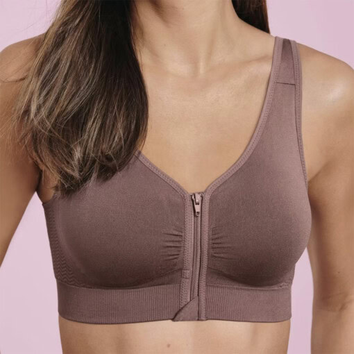 Lynn BH med lynlås og lomme fra Anita Care - bærfarvet