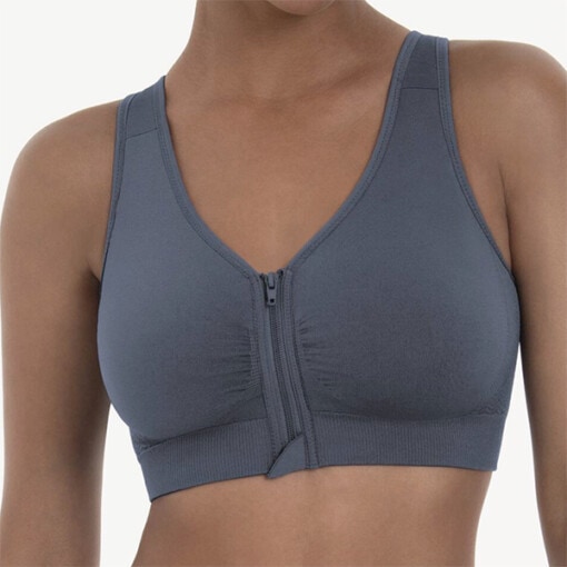 Lynn BH med lynlås og lomme fra Anita Care - sky grey