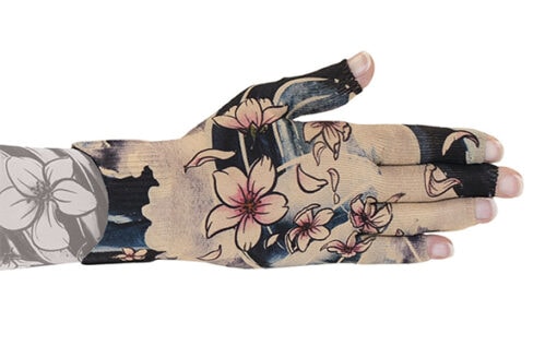 Sakura Beige kompressionshandske med fingre