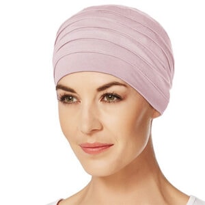 Fin og behagelig Yoga turban i rosa melange