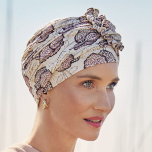 Lotus turban i Blooming Pinks design