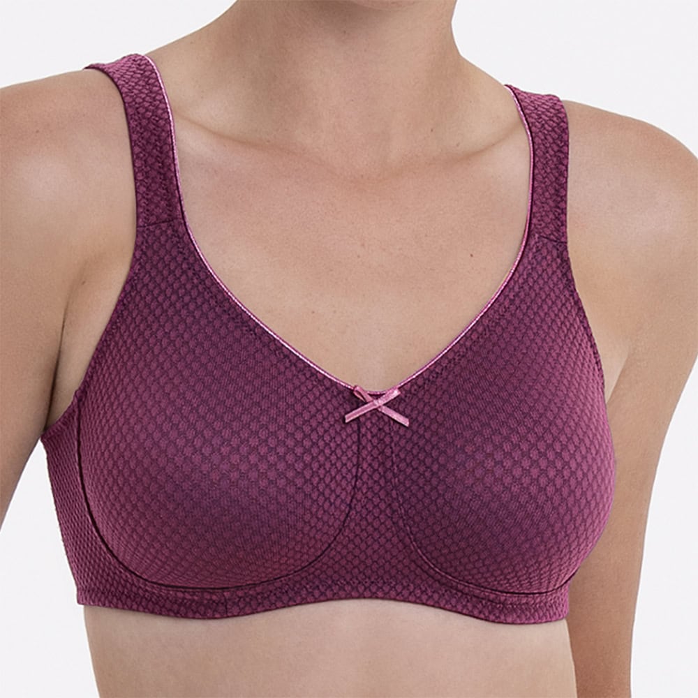 Leni BH med lomme fra Anita Care - i farven plum (blomme)