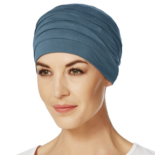 Havblå Yoga turban fra Christine Headwear