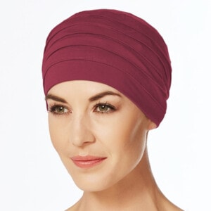 Yoga turban hue i rød - også kaldet red bud