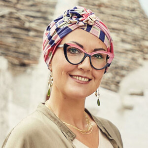 Flot og farverig Lotus turban golden beginnings