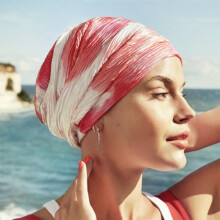 Luna turban i watercolor red