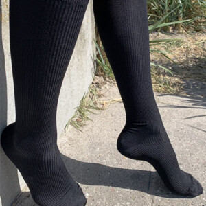 Sorte kompressionsstrømper til hverdag og rejse