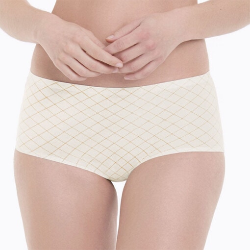 Krystal-champagnefarvede Essential High Waist Briefs fra Anita