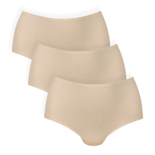 Essential High Waist Briefs 3-pak - i farven sand
