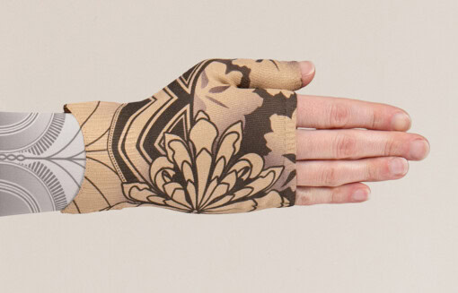 Gatsby Beige kompressionshandske fra LympheDIVAs uden fingre