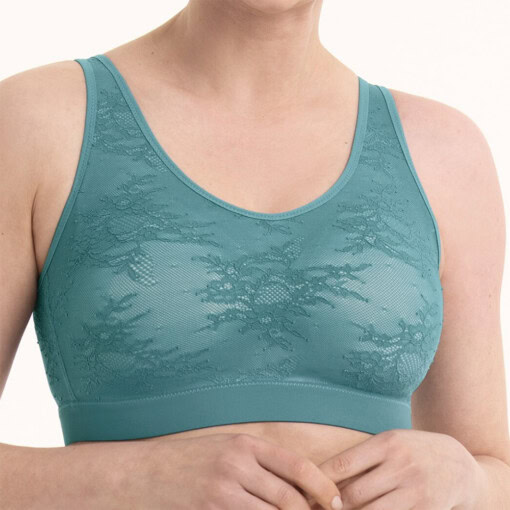 Essential Lace BH med lomme fra Anita Care - Light Smagragd