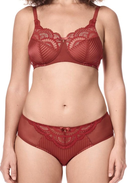 Karolina trusser og BH med lomme - i farven lipstick
