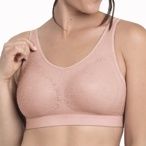 Essential Lace BH med lomme fra Anita Care - i farven rosewood (lys rosa)