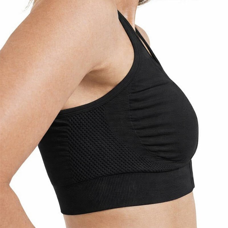 Sømløs Emilia brystholder med lomme fra Amoena - i farven sort