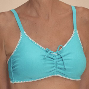 Snøret Salerno bikinitop med lomme - fra Amoena