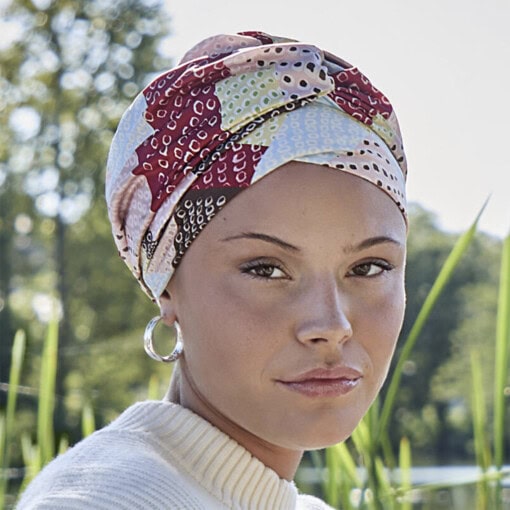 Alva Patchwork Pastels fra Viva Headwear