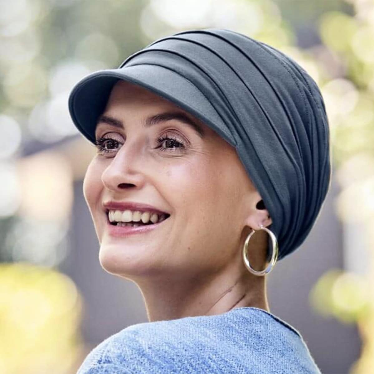 Yoga Cap med solbeskyttelse - blå