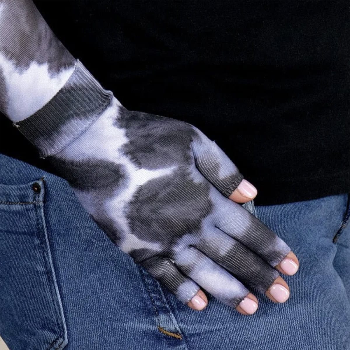 Indigo kompressionshandske med fingre