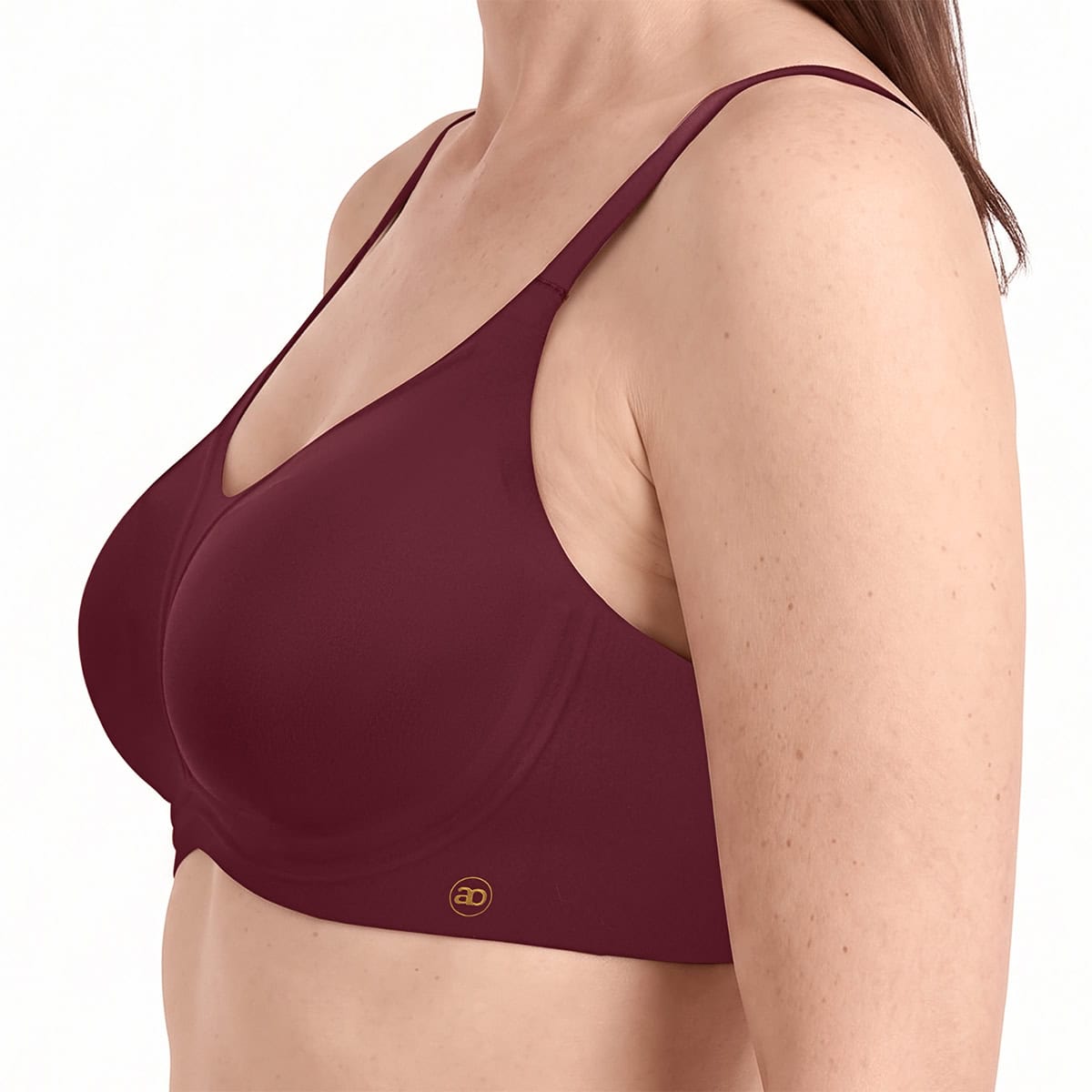 Wave Pure BH med lomme - i farven ruby red